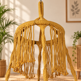 Yellow Macrame Hanging Swing Chair
