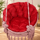 Baby Pink Macrame Hanging Swing Chair