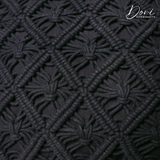 Black Macrame Cushion Cover