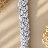 Grey Tassel Macrame Mobile Bag