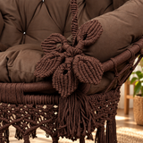 Brown Macrame Hanging Swing Chair