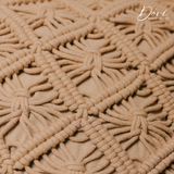 Brown Macrame Cushion Cover