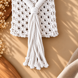 White Tassel Macrame Mobile Bag