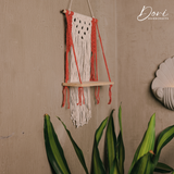 The Terracotta Flare Macrame Wall Shelf