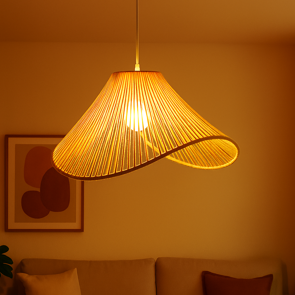 Solara Wave Jute Hanging Light