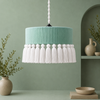 Aqua Blue Macrame Pendant Chandelier