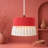 Pink Macrame Chandelier