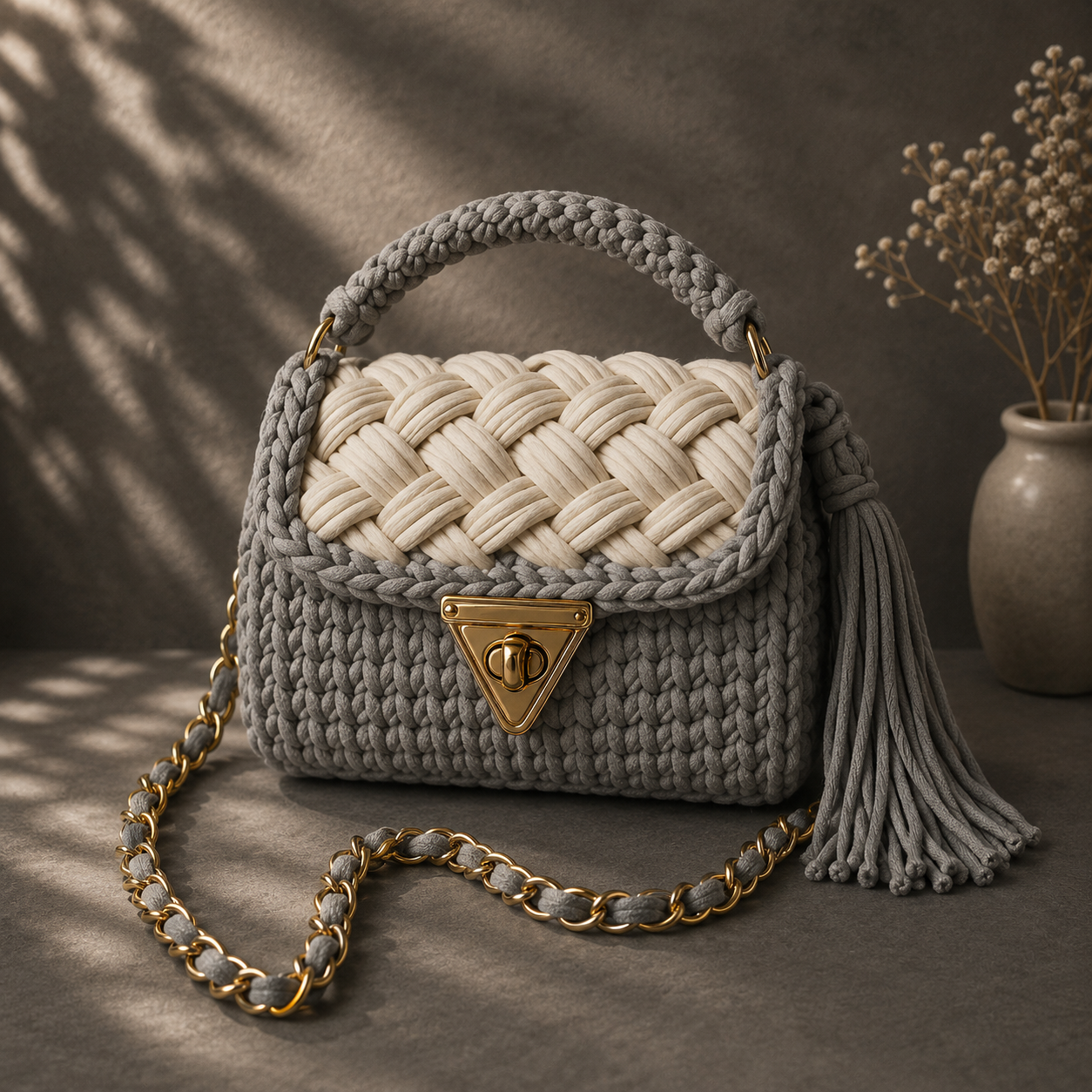 The Tuxedo Braided Purse